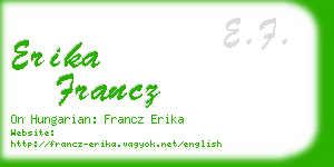erika francz business card